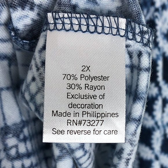 Sonoma Navy & White Shibori Print High Low Dress - Picture 6 of 7